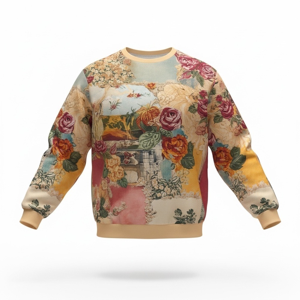 NWT Shall We Women's Patch Floral Design Size L (KB1)